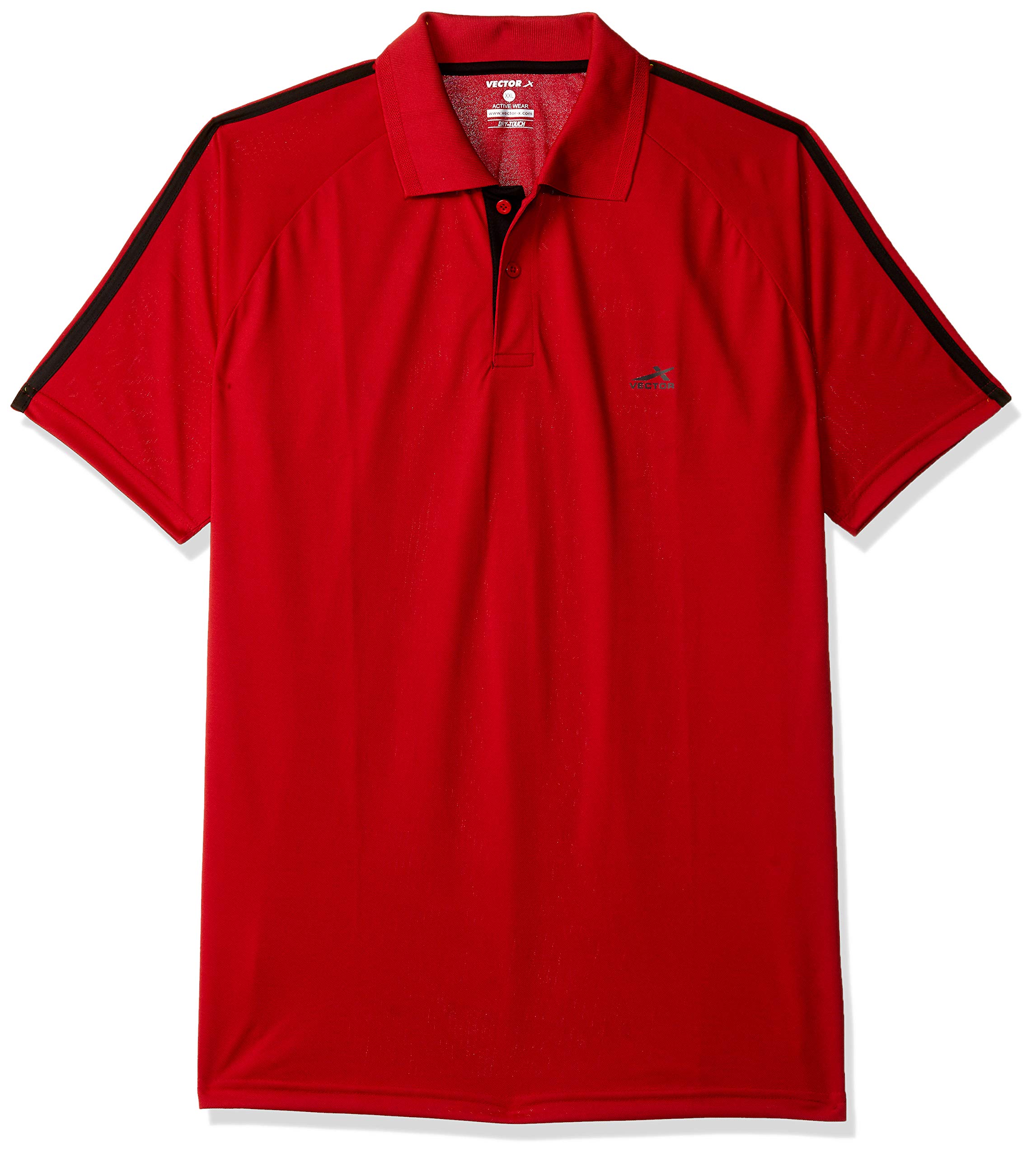 Vector X VTM-001-A-L Men's Polo Neck Red T-Shirt (L)