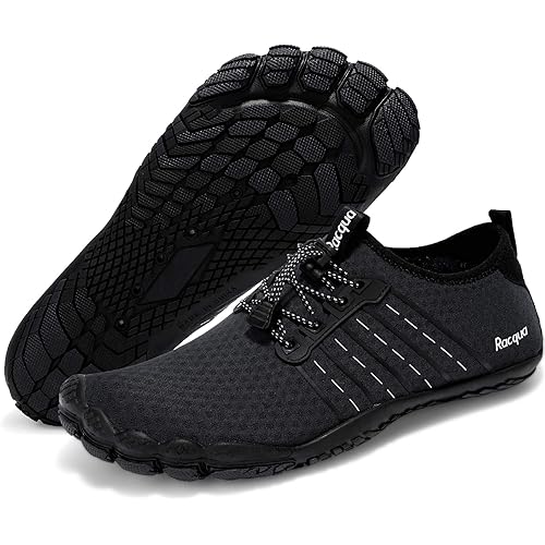 Racqua Water Shoes Quick Dry Barefoot Beach Aqua Sport Swim Surf Pool Hiking Diving Walking for Men Women