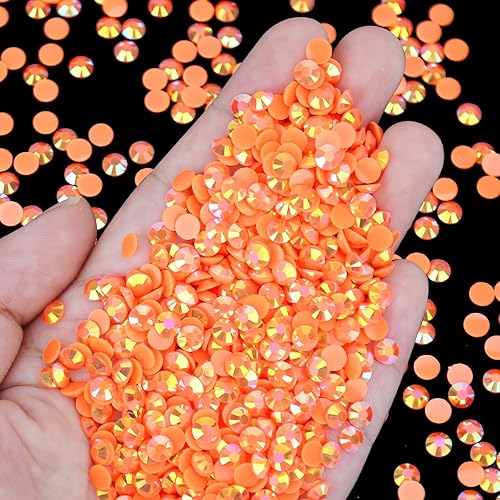 Miniatura 4 de Bolsas al por mayor 3000 unidades de diamantes de imitación de resina de 0.157 in, diamantes de imitación de resina con parte trasera plana redonda