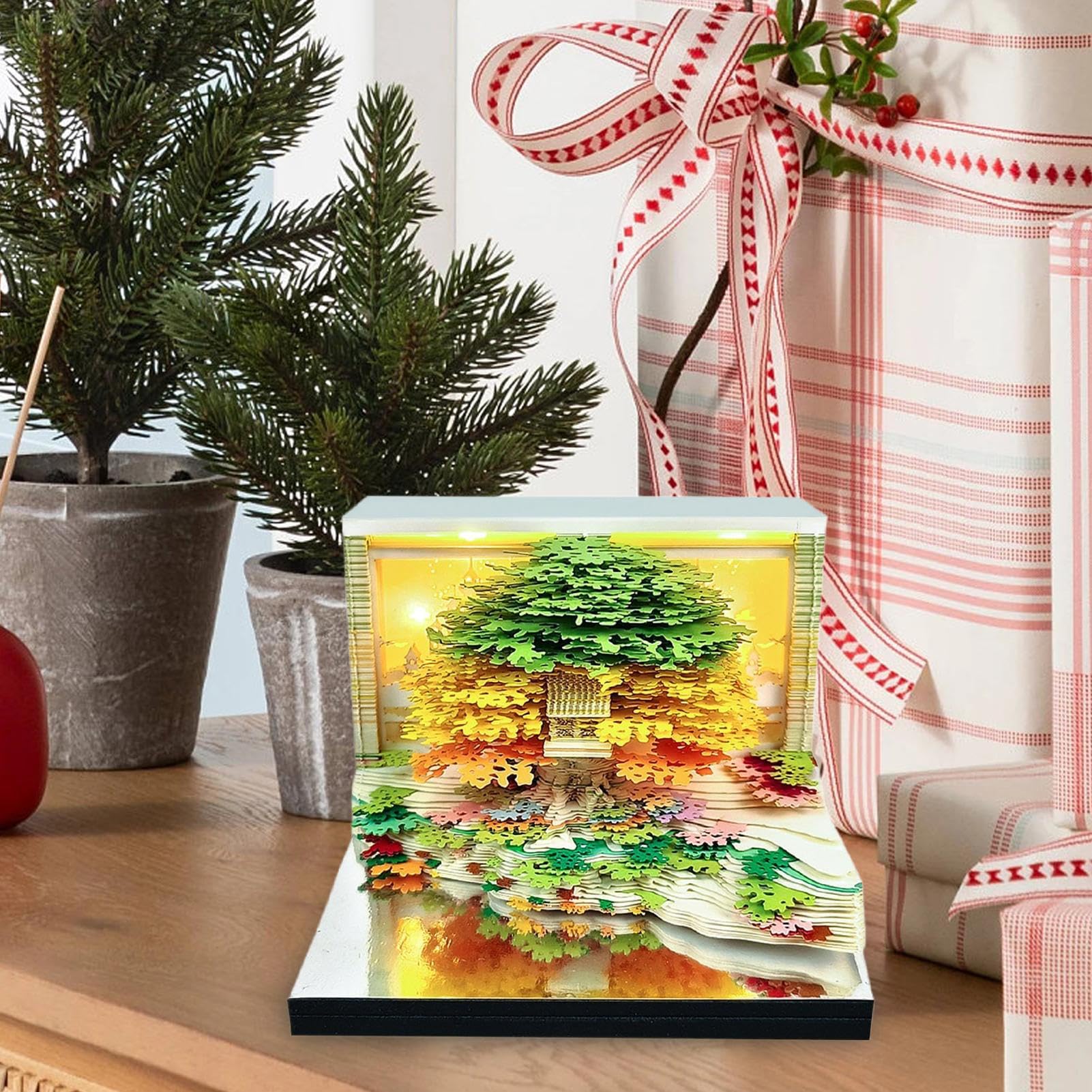 Uhrwerk Kalender 2026 Skulptur Kalender 2026 | Abreißblock Mit Blumen Design Dekoratives Notizbuch Für Lehrer Zuhause Büro Weihnachten