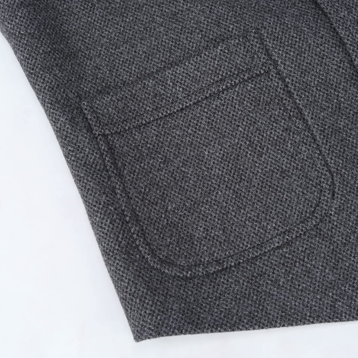 Allthemen Chaleco de hombre Solapa Tweed Traje de lana Chaleco Formal Regular Fit Chaleco de hombre Retro Boda de negocios