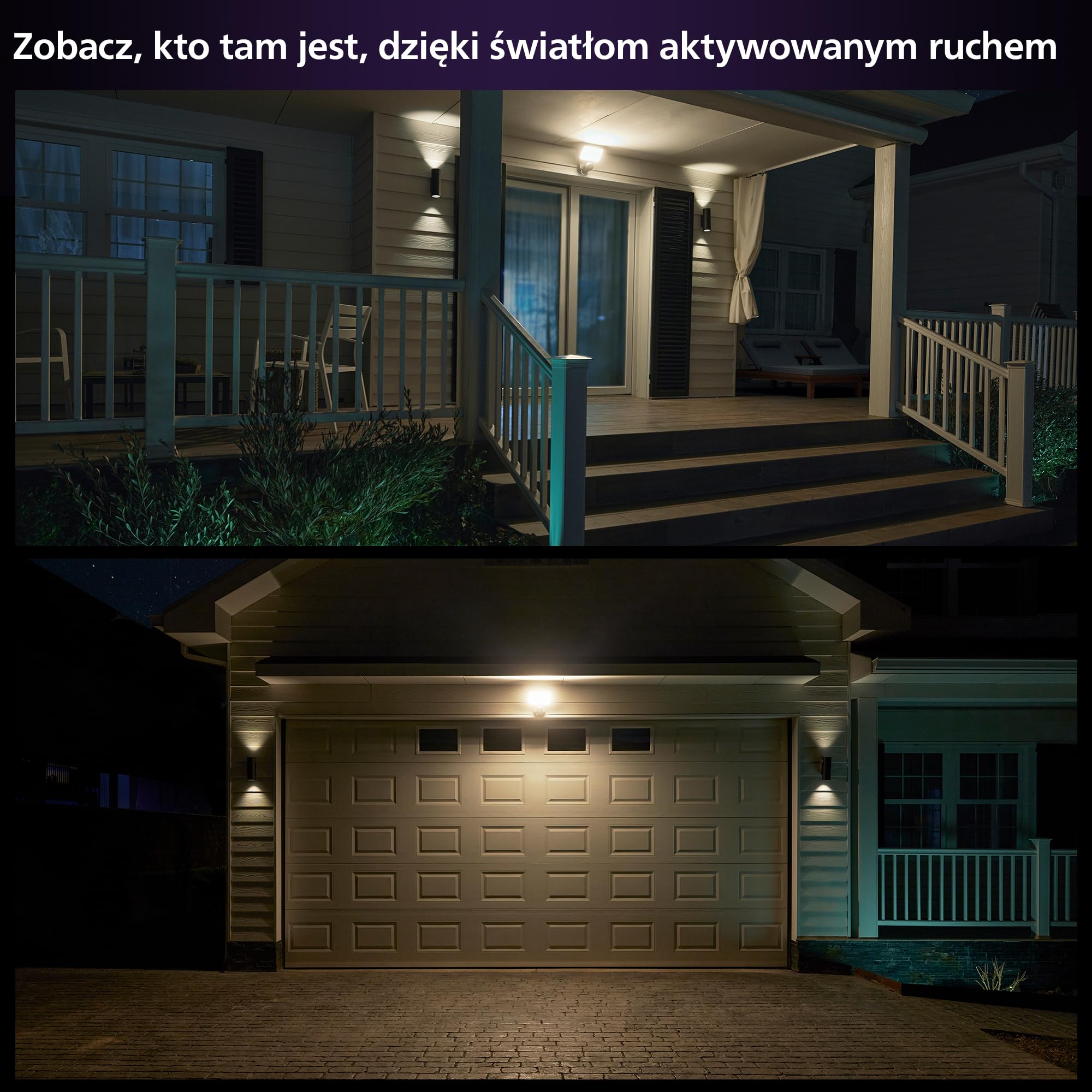 Philips Hue Secure Reflektor zewnętrzny z kamerą 1080p, czarny, do użytku na zewnątrz, łatwy w instalacji, dwukierunkowa rozmowa, współpracuje z Security Center w aplikacji Philips Hue