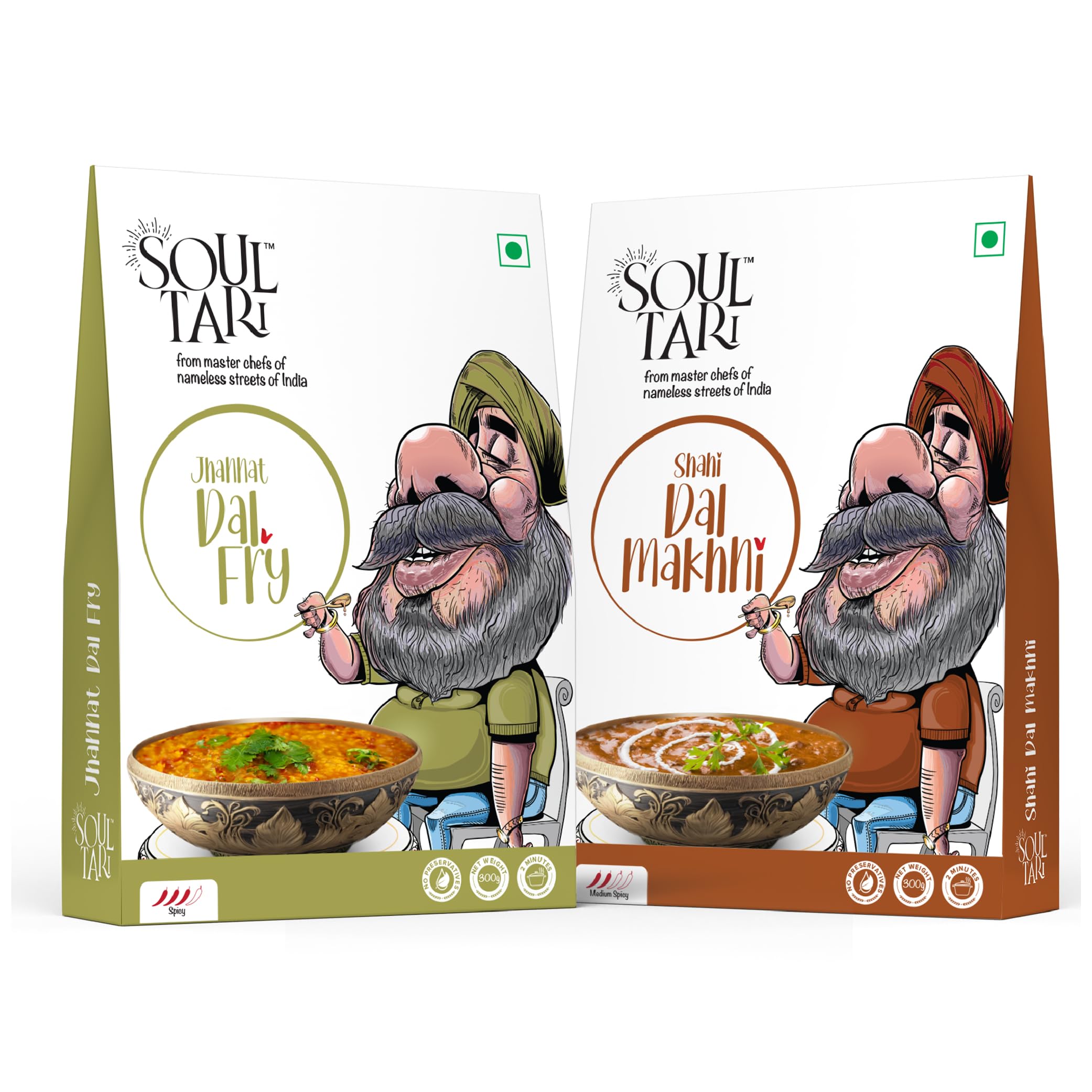 Soul Tari Combo of Ready to Eat Jhannat Dal Fry + Shahi Dal Makhni | 300Gms + 300Gms | Just Heat and Eat Finger-Licking Delicious Dal Ready In Minutes (B0CW6BX2Y2) Amazon Price History, Amazon Price Tracker