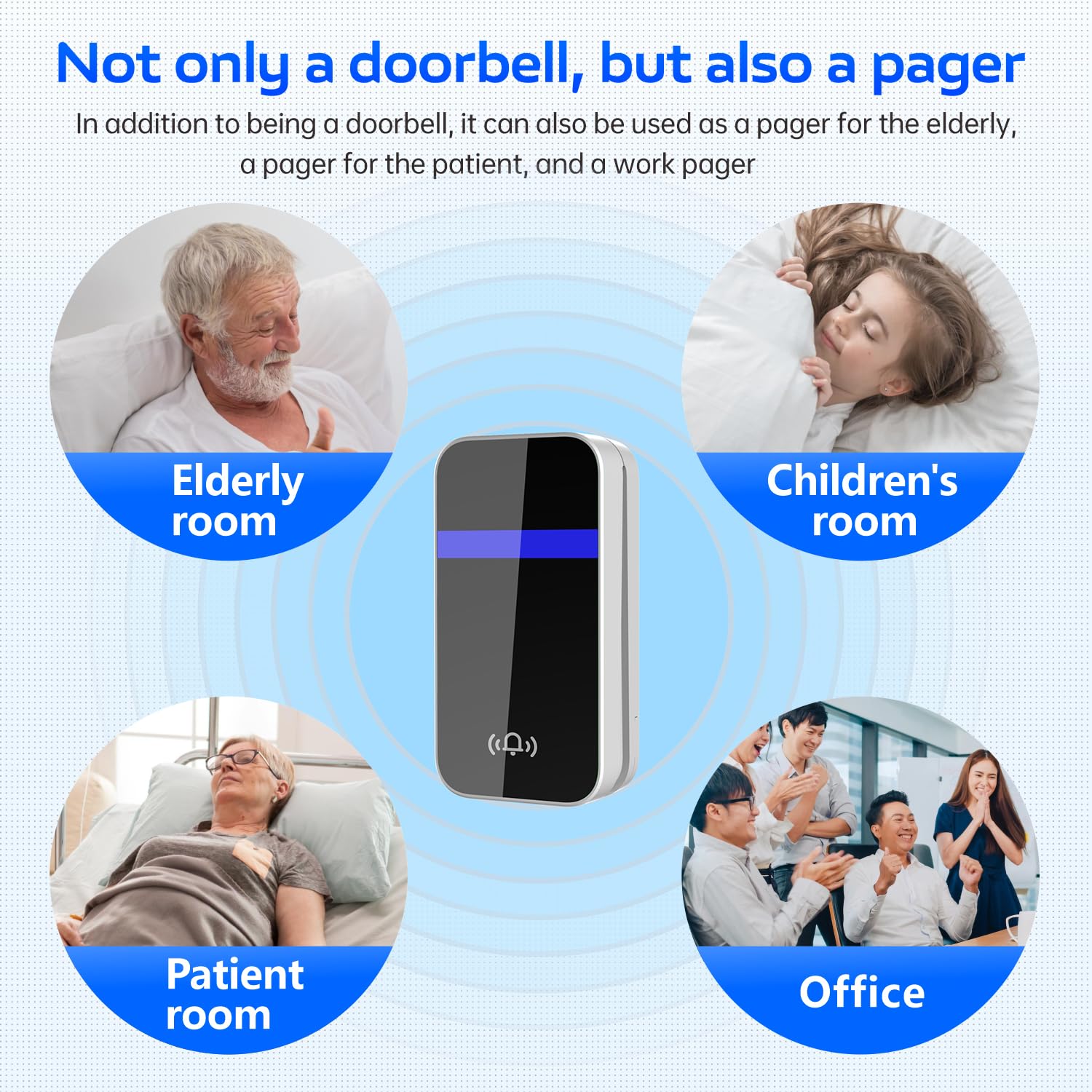 Campanello Senza Fili Autogenerante DieseRC | Portata 150m, 38 Melodie, Impermeabile IPX4 | Per Casa E Ufficio