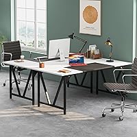 Vista 4 de LITTLE TREE Mesa de conferencias de 6 pies, mesas de reunión modernas, mesa rectangular de seminario de entrenamiento, escritorio de sala de juntas