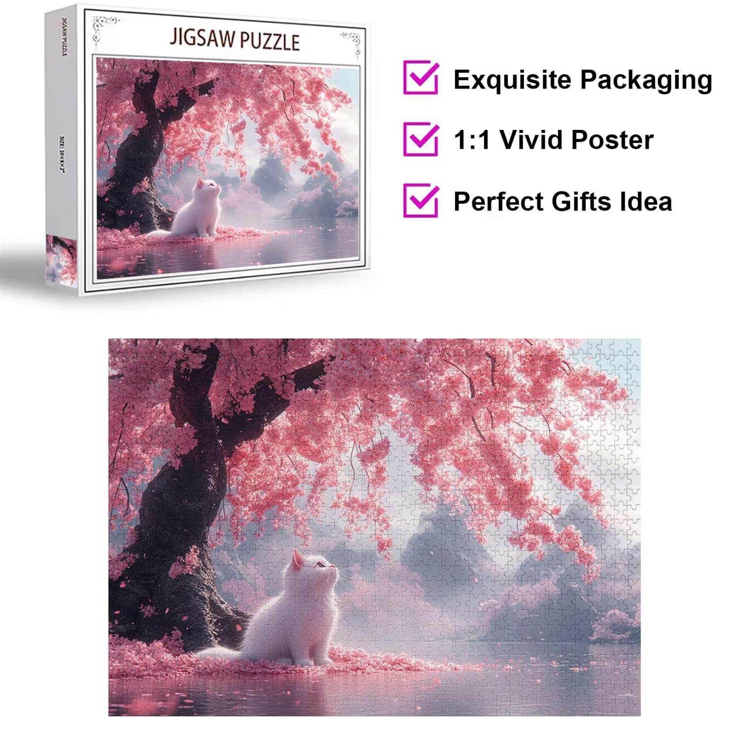 Aussicht Puzzle 4000 Teile, Holzpuzzle Erwachsene, Katzen, n-149