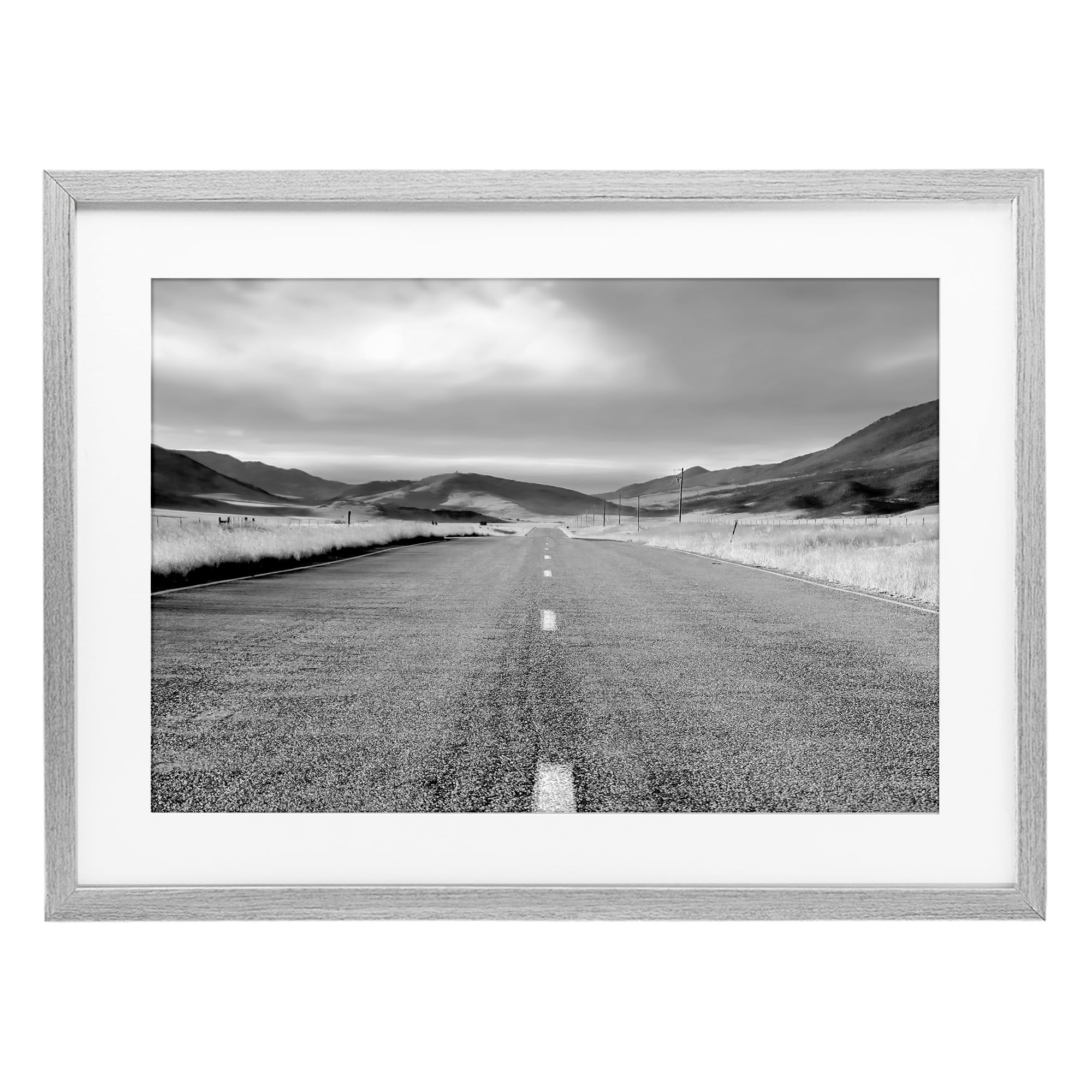 Stupell Industries Open Road Rolling Hills 'Open Road Through Rolling Hills'| Framed Print Under Glass