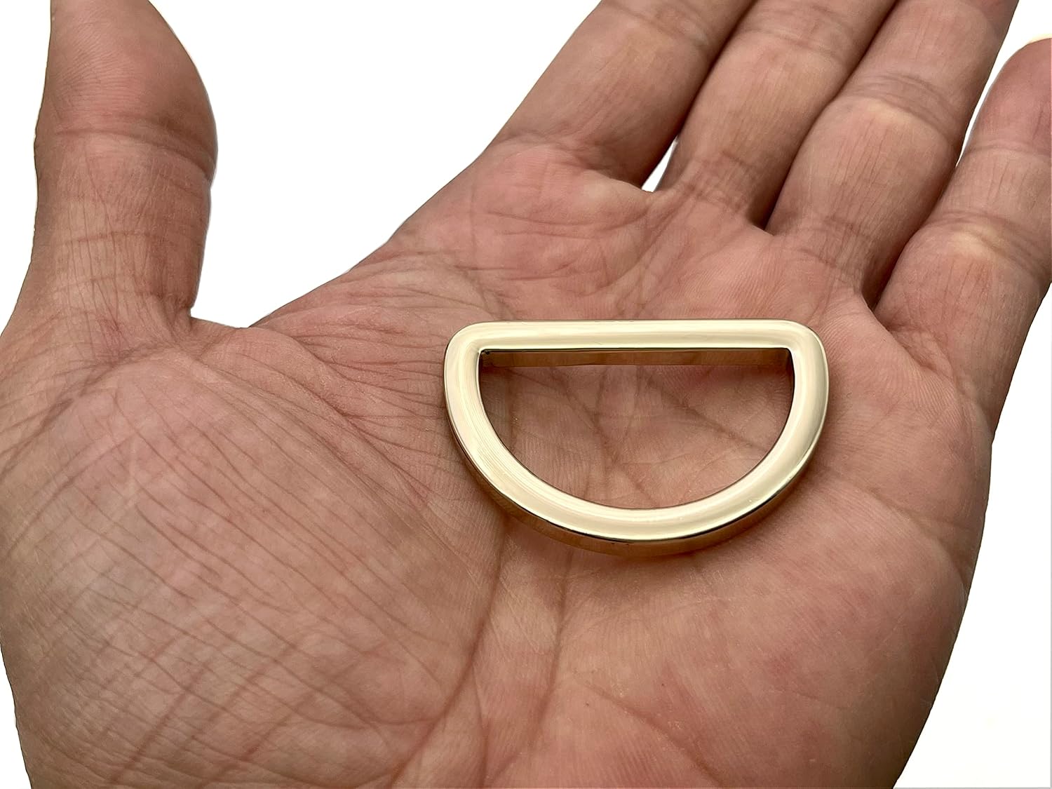 zinc alloying D Shape Rings Semi-Circular D ring buckles 1 1/4" / 32mm for webbing straps bags purse belt Dog Collars hardware making Light gold U204