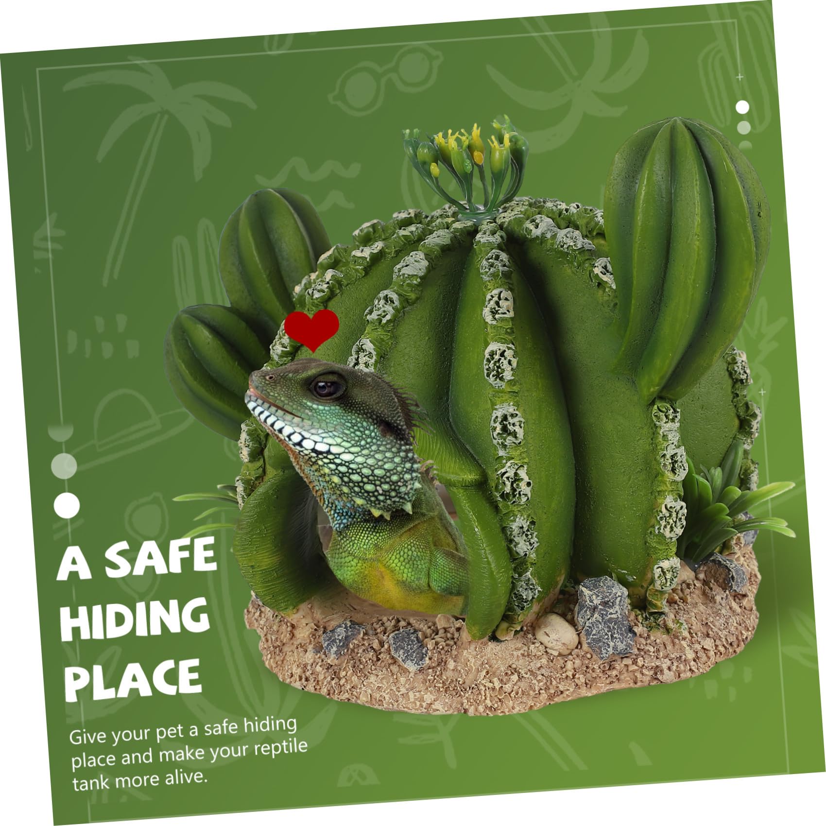 INOOMP 2 Pezzi Di Piante Di Rettili Decorazioni Per Cactus Nascondigli Per Rettili Accessori Per La Scatola Di Alimentazione