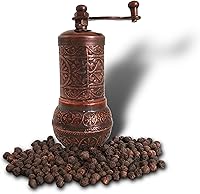 Vista 6 de Molinillo de pimienta - Molinillo manual de especias - Molinillo de hierbas - Molinillo de pimienta - Molinillo de granos de café (marrón envejecido)