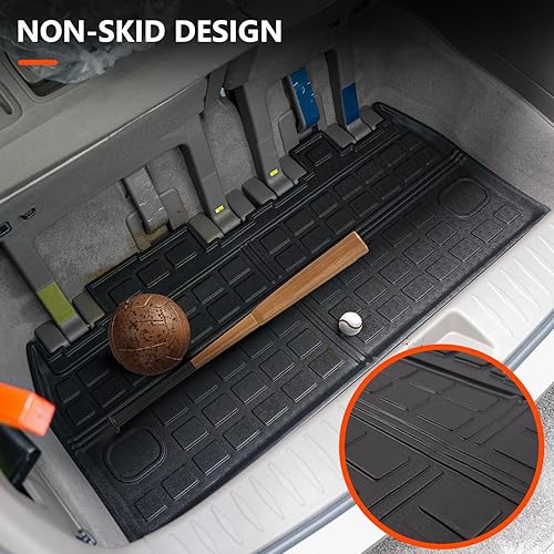 Miniatura 4 de powoq Tapete de maletero compatible con Kia Carnival 2022-2025, forro de carga no híbrido, protección para todas las estaciones, alfombrilla de