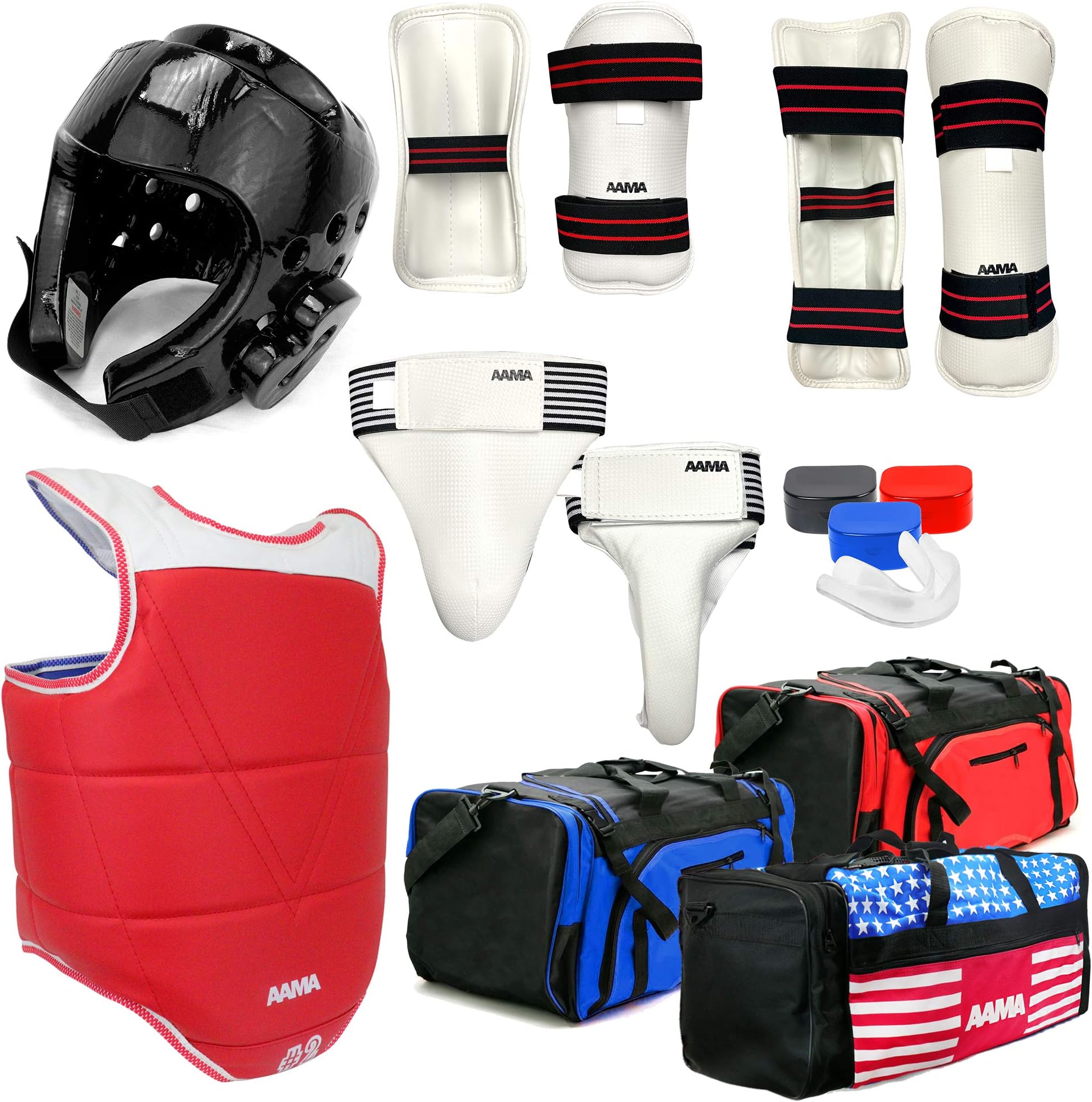 Complete Taekwondo Sparring Protective Gear Equipment Set - Customizable