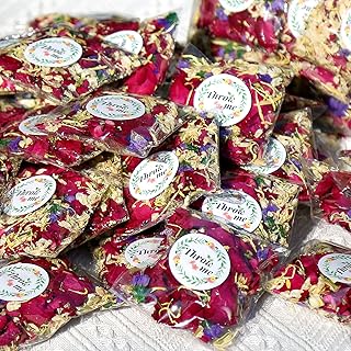 Oning 52 Pack Mix Biodegradable Confetti, Dried Flower Petals, Real Rose...