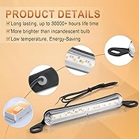 Vista 3 de LivTee Luz de matrícula, Luces LED de matrícula extremadamente brillantes, montaje para remolque, UTV, ATV, camión, RV, barco, color ámbar