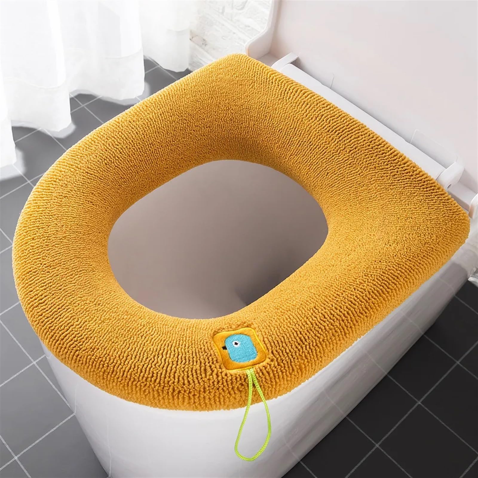 Cojín para asiento de inodoro lavable que soluciona la tapa helada del baño