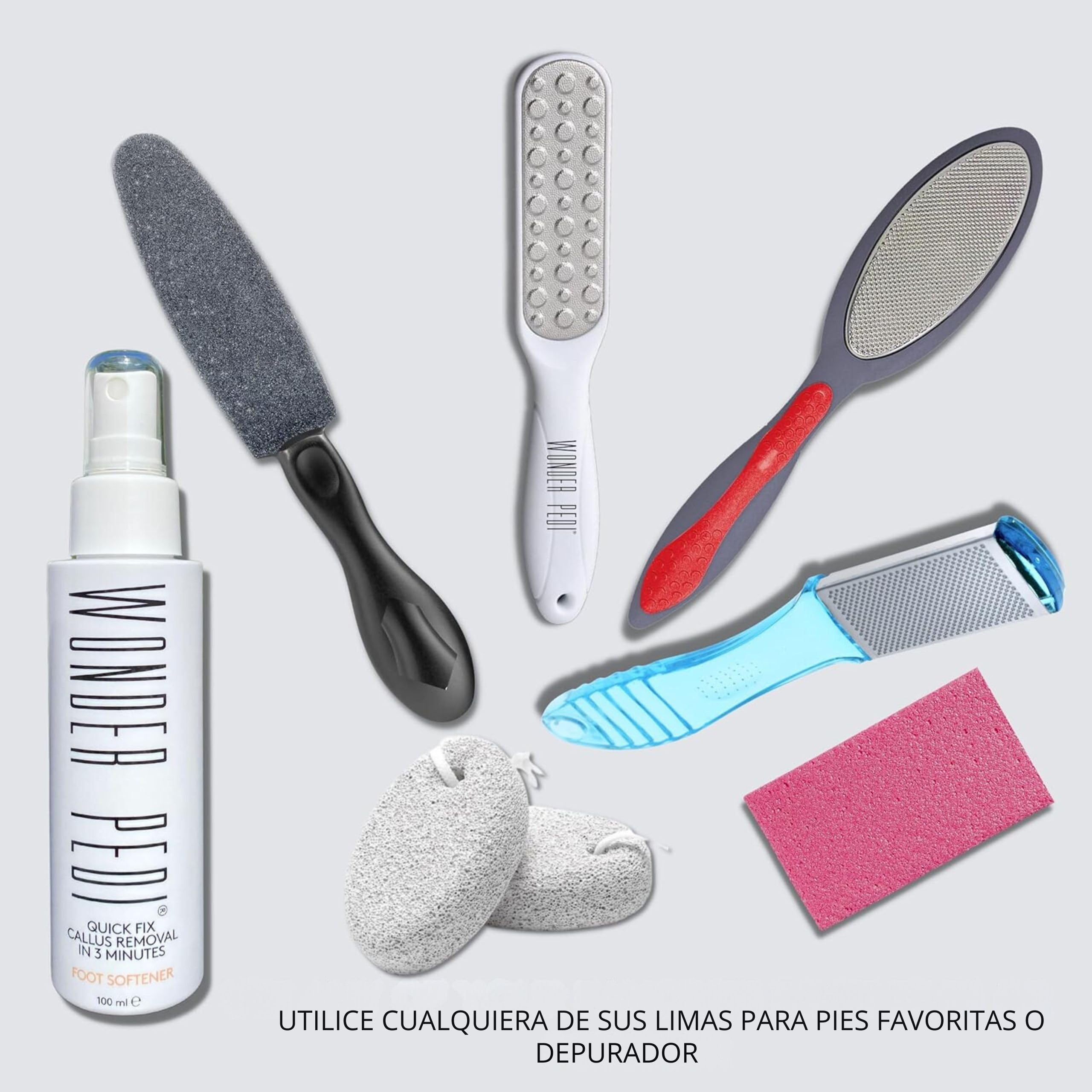 Removedor de callos – Tres minutos de fijación rápida – Escofina de lima de pies – Exfoliante instantáneo de pies Suavizante exfoliante Peel Spray, lima para talones y callos (Suavizante 200 ml)