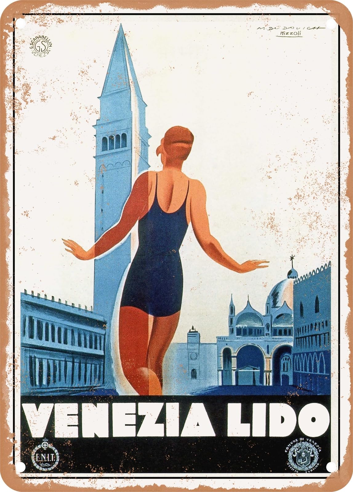 Miaomansenstore Metal Sign - 1930 Venice Lido Vintage Ad Home Decor
