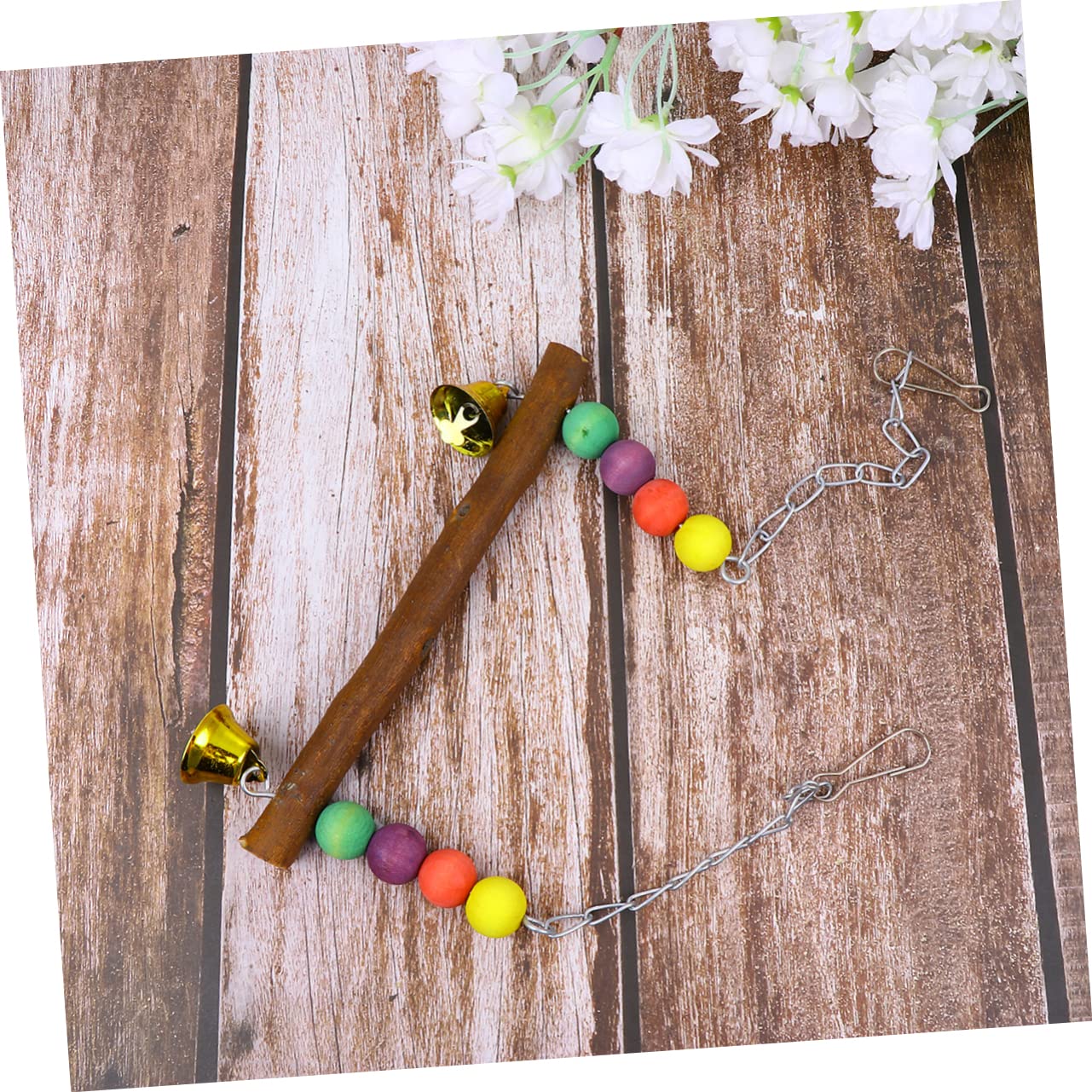 VANZACK 3stücke Parrot Beads Swing Bunte Holzspielzeug Schaukel Für Kleine Vögel Für Wellensittiche Und Papageien Fördert Spiel Und Sicheres Material