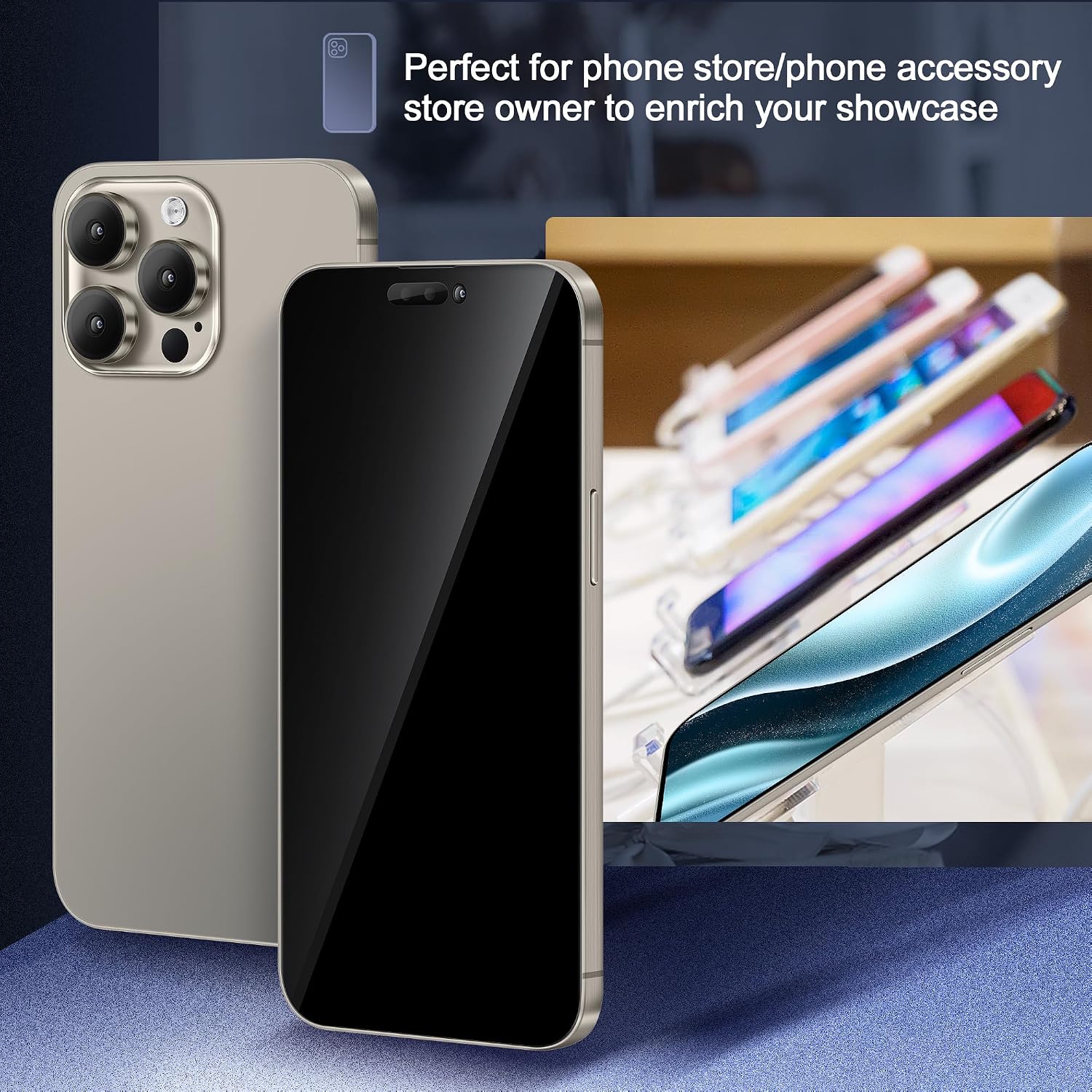[Metallic Dummy Phone Display Model Compatible with Apple iPhone 15 Pro Max / 15 Plus Non-Working Upgraded Metal Frame (for 15 Plus Pink Blackscreen)