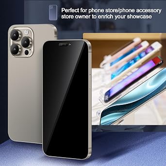 [Metallic Dummy Phone Display Model Compatible with Apple iPhone 15 Pro Max / 15 Plus Non-Working Upgraded Metal Frame (for 15 Plus Pink Blackscreen)