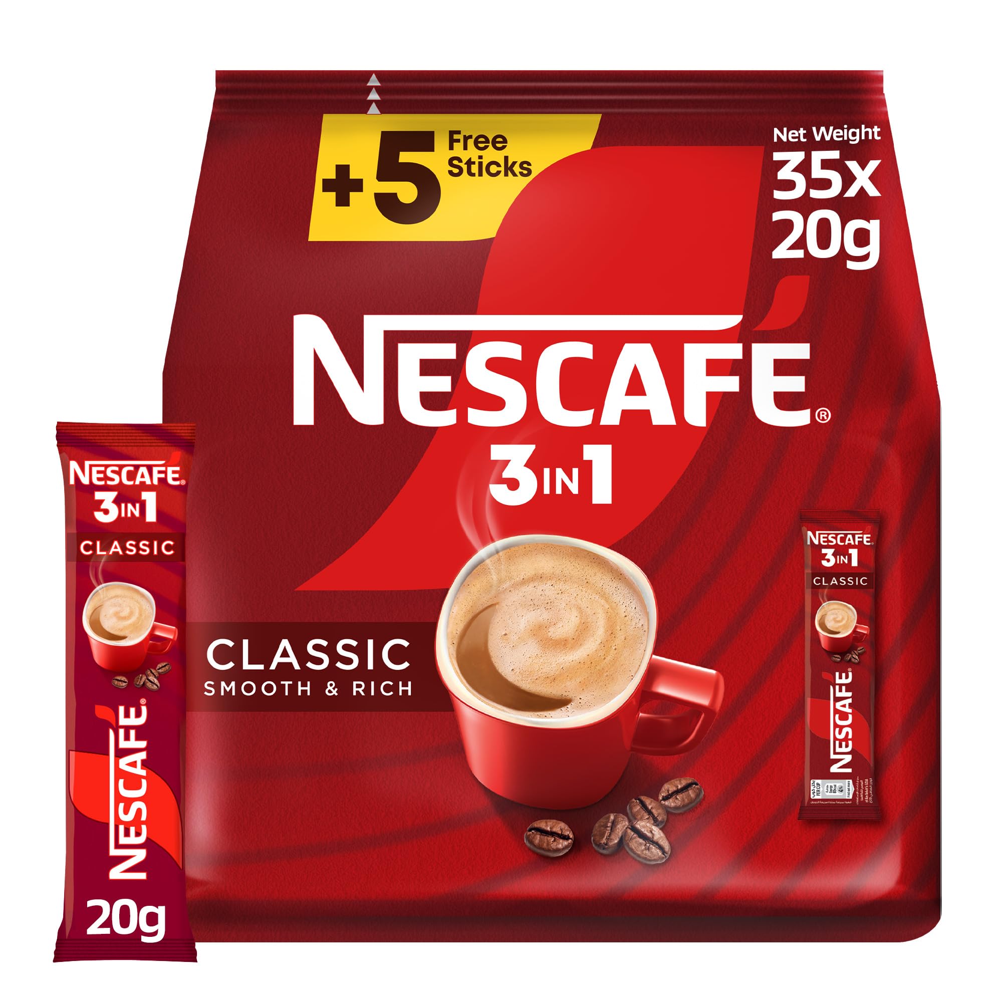 Nescafe 3in1 Coffee Instant Mix Stick 20g pack (30+5 Sticks)