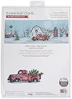 Vista 8 de Dimensions Kit de Punto de Cruz Contado de Gnomos de Camión, 6" D, Azul, Rojo 6