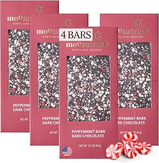 Chocolate Dark Chocolate Peppermint Bark Bar, Pack of 4