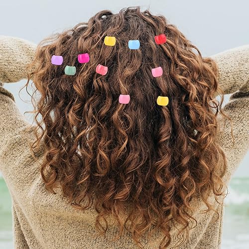 Miniatura 5 de Lusofie 100 mini pinzas para el cabello, pinzas de pelo arcoíris, pinzas de plástico para el cabello para mujeres y niñas, tamaño mini para cabello