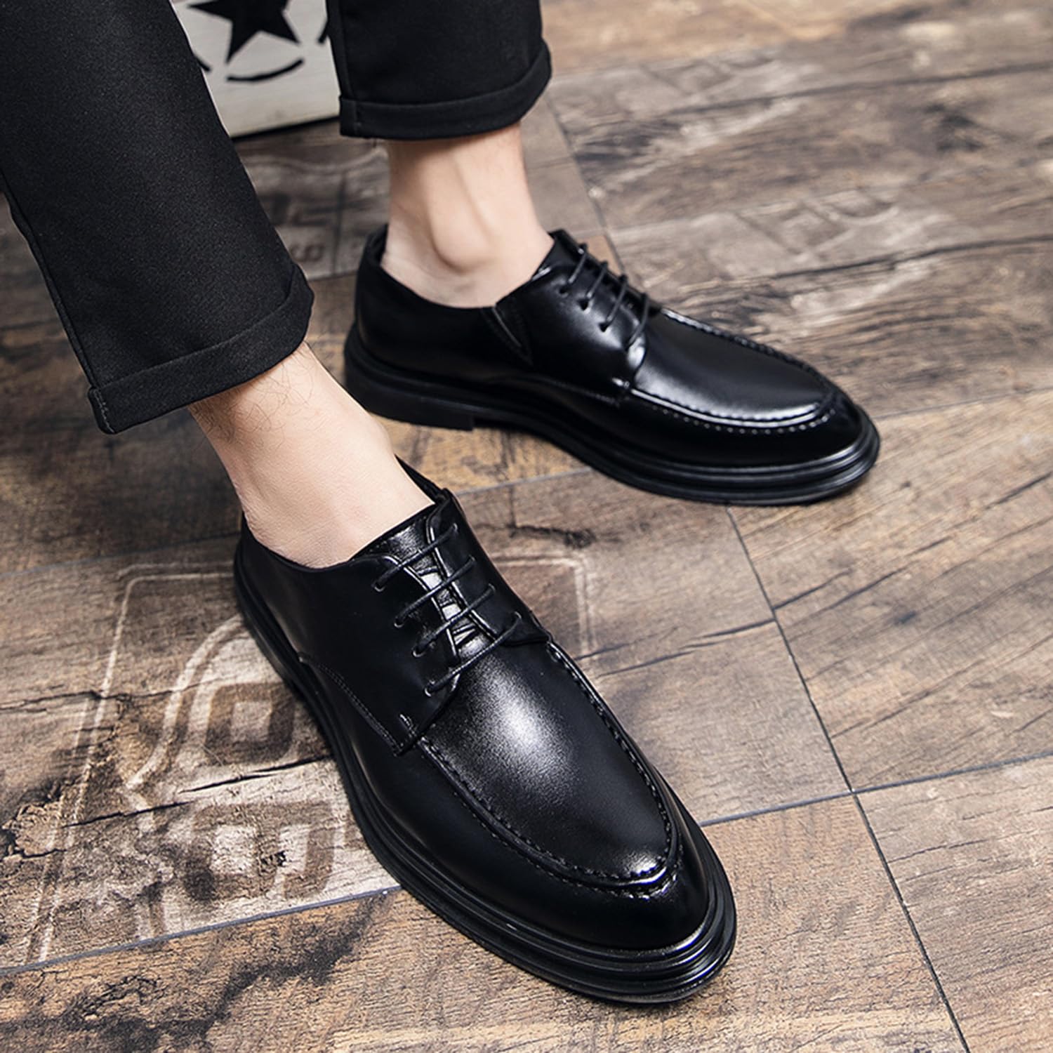 Uomo Scarpe da Derby Eleganti Stringate Francesine Classiche | Scarpe Oxford Da Uomo Elegante Stringate Derby Formale Scarpe Da Sposa Scarpe Da Lavoro