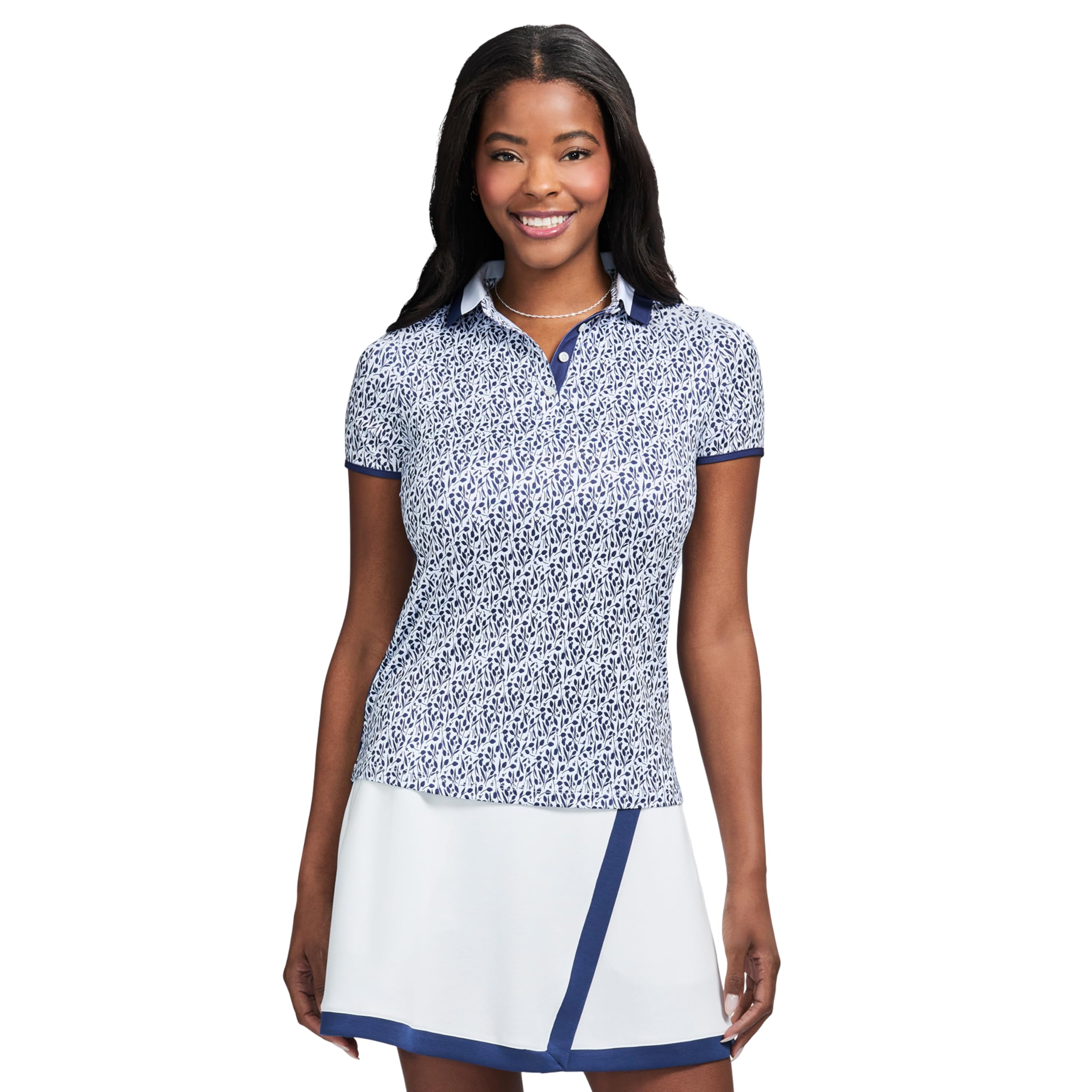Izod Women's Performance Stretch Golf Collared Short Sleeve