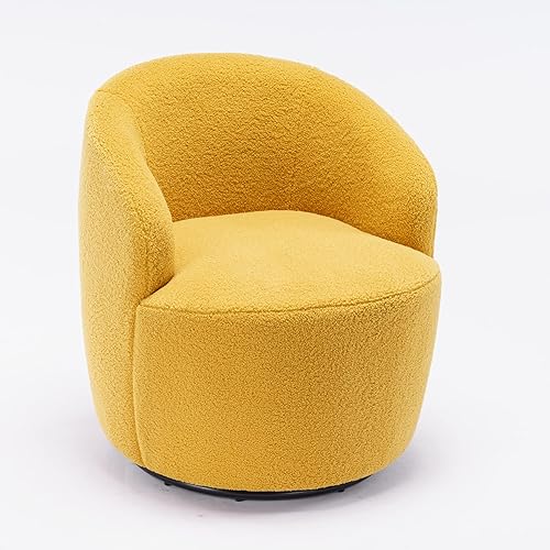Miniatura 9 de SZLIZCCC Silla giratoria de 360, silla en forma de huevo, sillón de barril, silla de cubo pequeña, vista en la sala de estar, dormitorio, oficina,
