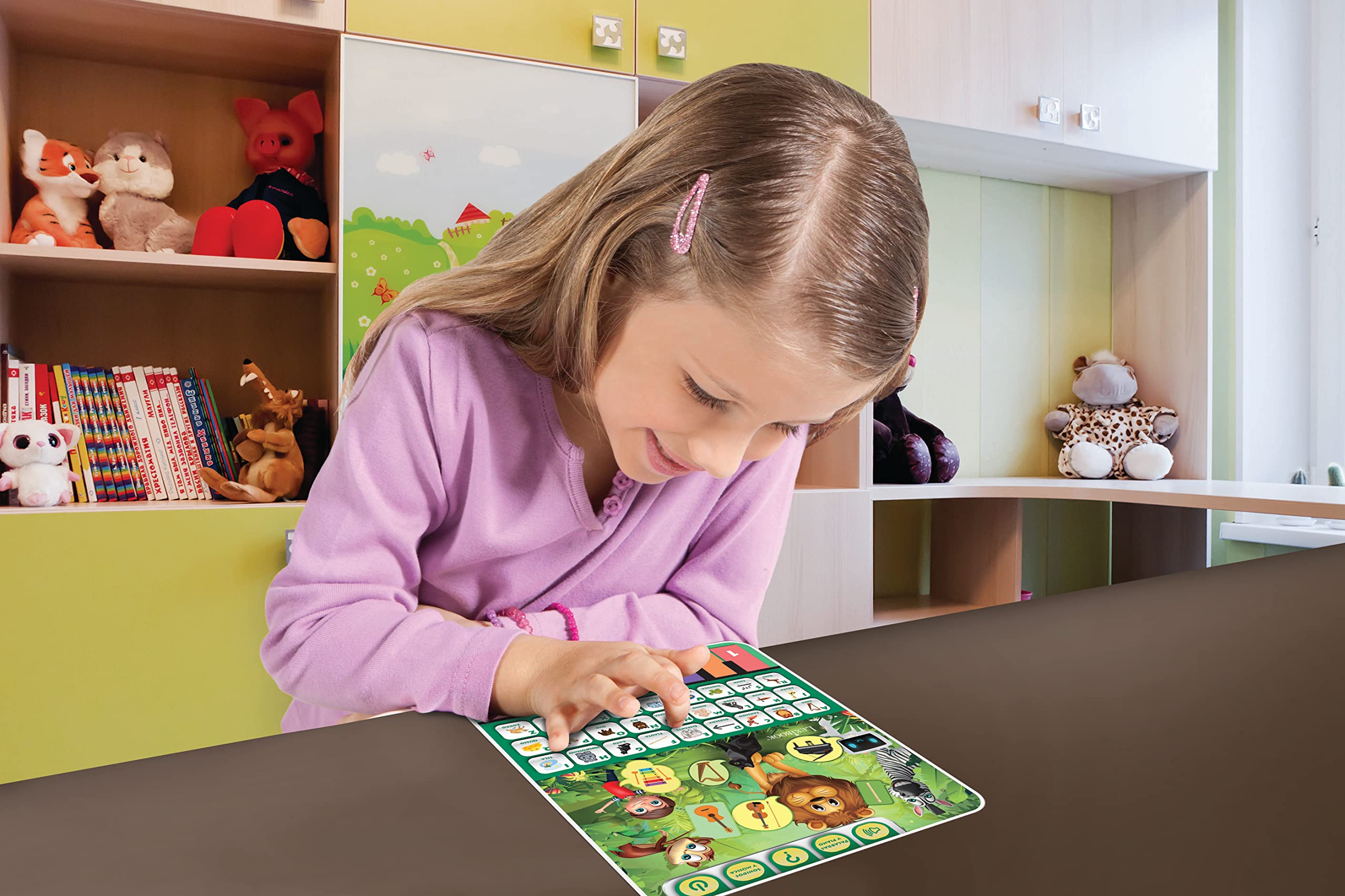 Lexibook Mówiący tablet edukacyjny do nauki alfabetu, liczb, zwierząt i muzyki, hiszpańskiego