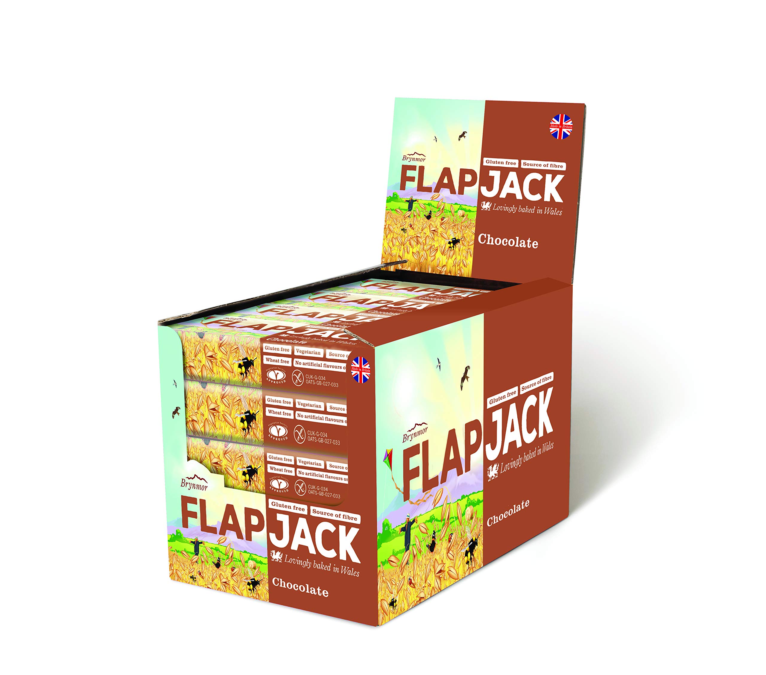 Wholebake Flapjacks Bar Chocolate 80 g (Pack of 10)