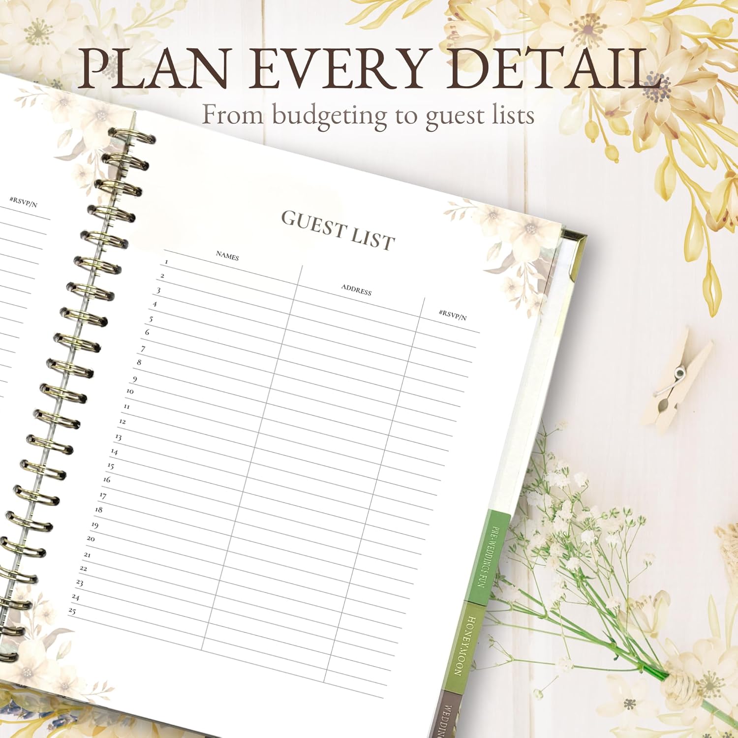 Wedding Planner with Gift Box, Pen, and Small Card, Perfect Wedding Planner Book and Organizer, Wedding Planning Book and Organizer for Future Brides and Grooms, Wedding Binder, 9X11 inches