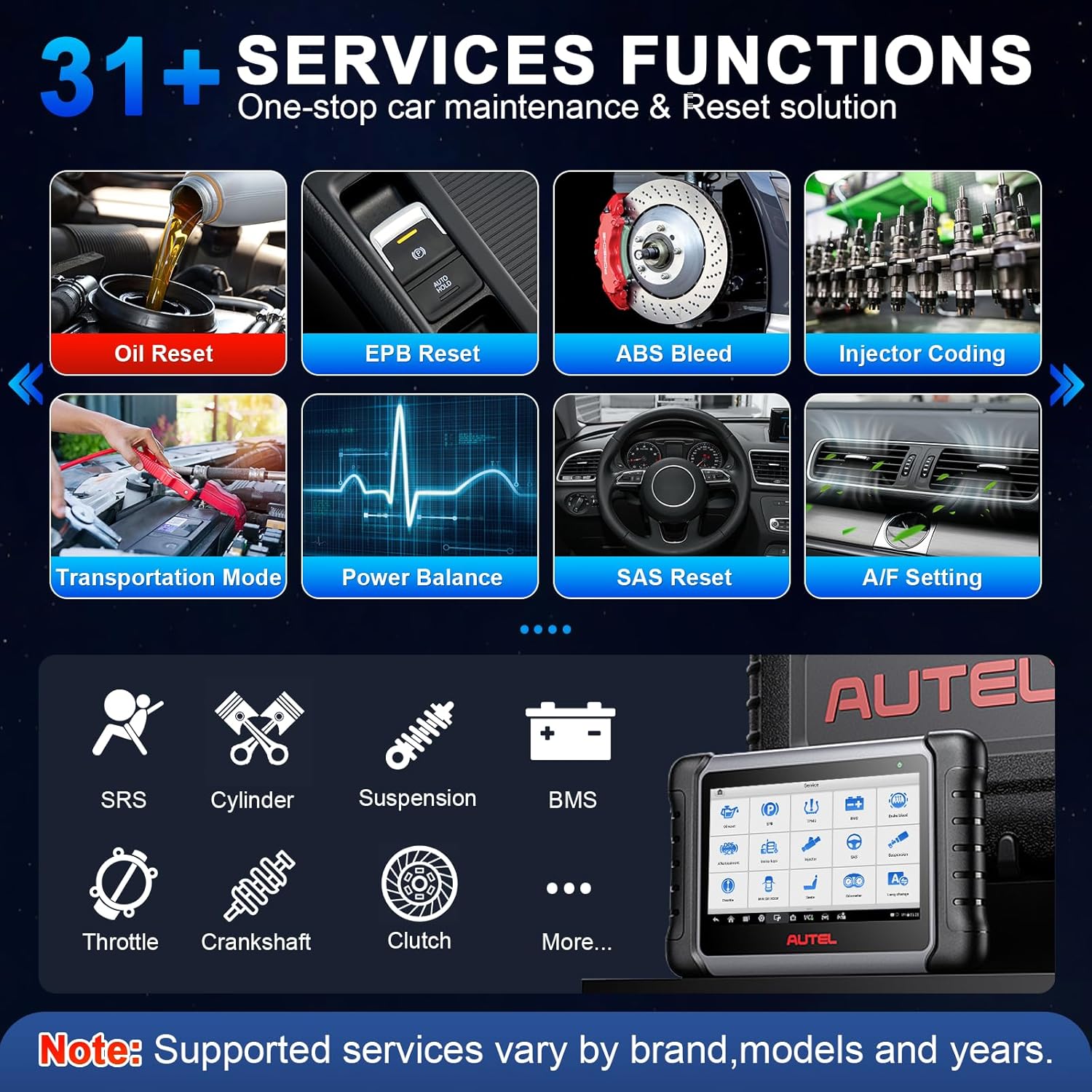 Autel Scanner MaxiPro MP808Z-TS with 2 Year Updates: Upgrade Version of MK900BT & MP808BT Bidirectional Scan Tool, ECU Coding Same As MP900BT & MP900-TS, Full System Diagnostic Tool with 31+ Services