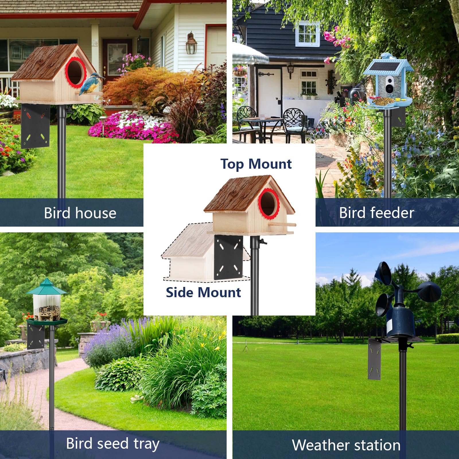 Upgrade Vogelhaus Stange – 233 Cm Höhe, Verstellbar, Mit 5-Zinken-Basis Für Smart Bird Feeder & Vogelhäuser