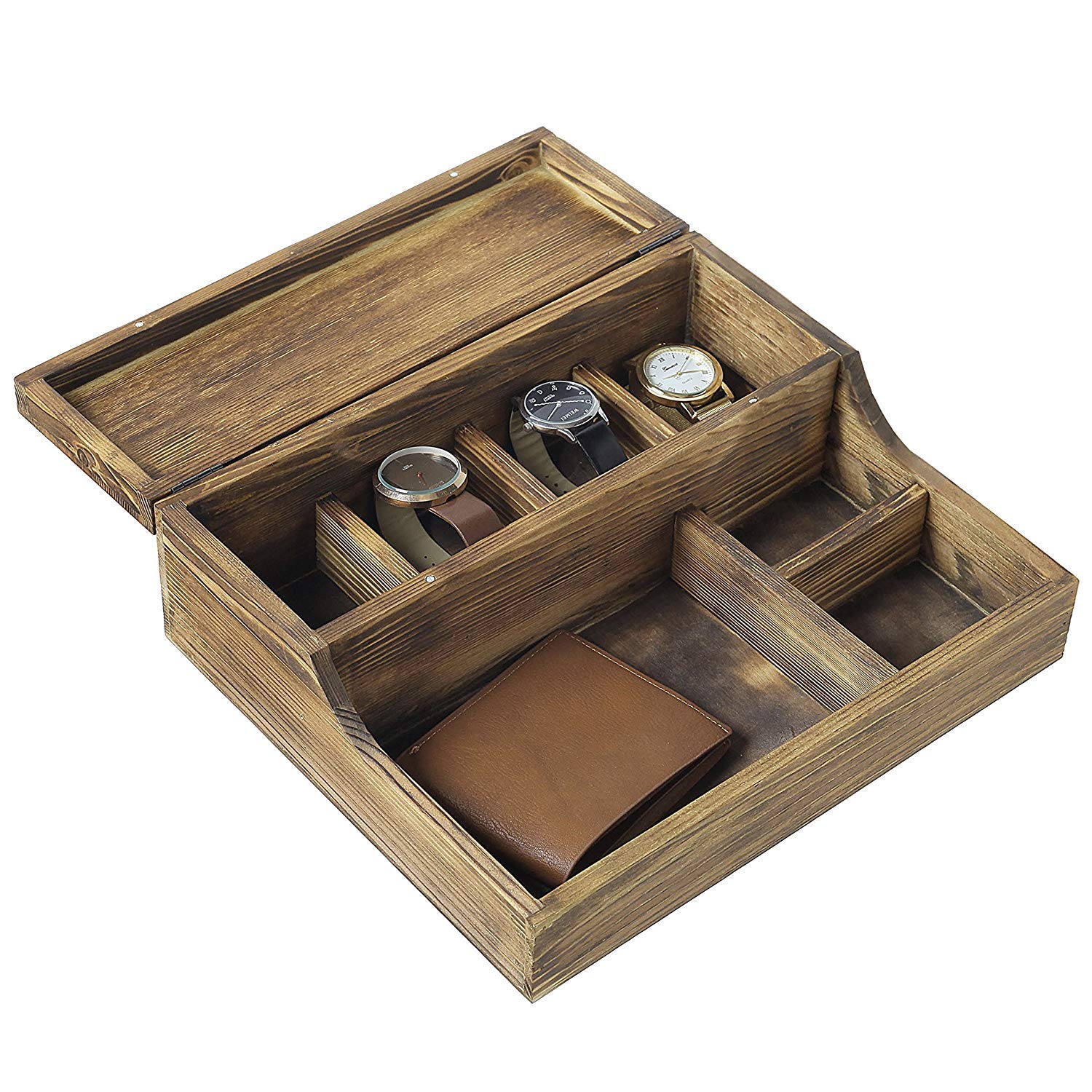 White Whale Wooden Tabletop Watch Case & Dresser Valet Tray (B07MPZB5JK) Amazon Price History, Amazon Price Tracker