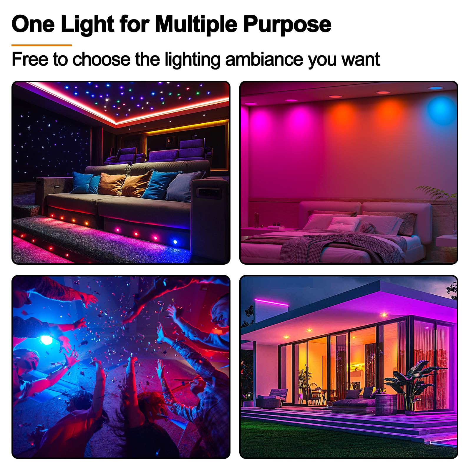 LED Einbaustrahler RGBW mit Fernbedienung 7W, LED Spots 230V Deckenspots IP44 Einbauspots Flach 2700K-6000K Dimmbar mit Farbwechsel Für Badezimmer Küche 3inch 68mm-85mm 12er-Pack