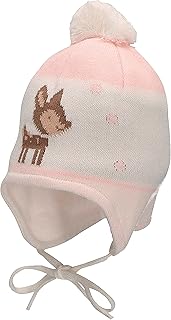Sterntaler Girls' GOTS Bobble Hat Deer Hat
