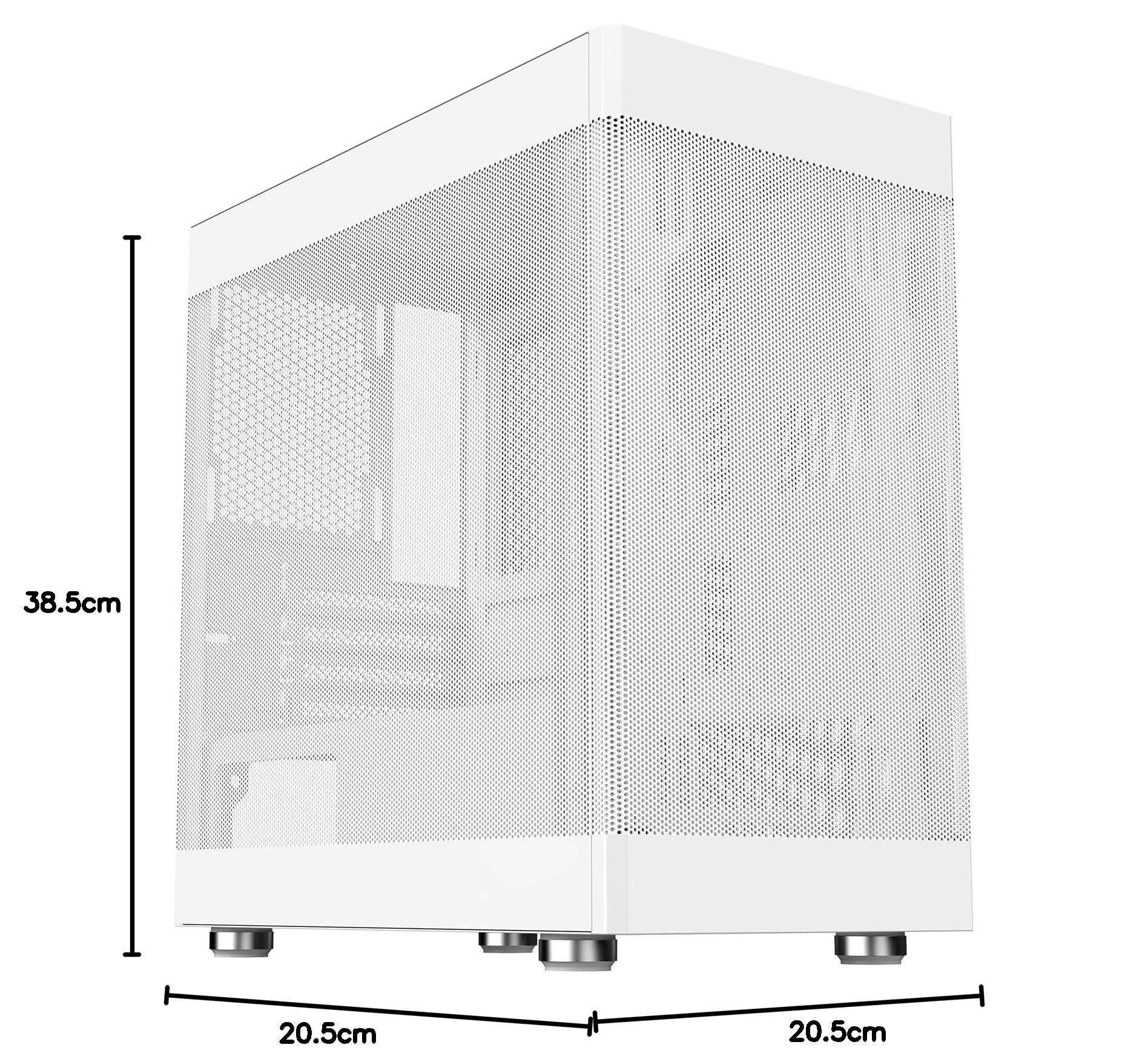 Itek Case PROMESH 35W - Gaming Office Mini Tower mATX, Type-C, 2xUSB3, 3 Lati MESH, White Edition