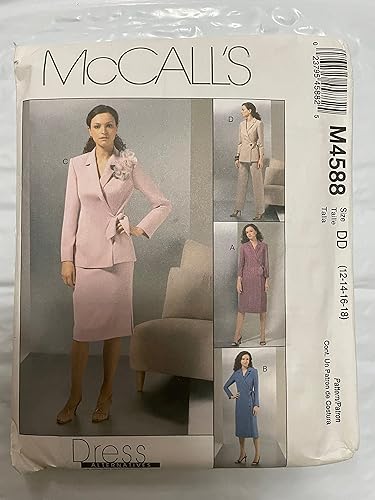 McCall's M4588 Vestido de señorita, Tops, Pantalones y Falda Patrón de costura Talla DD (12-14-16-18)