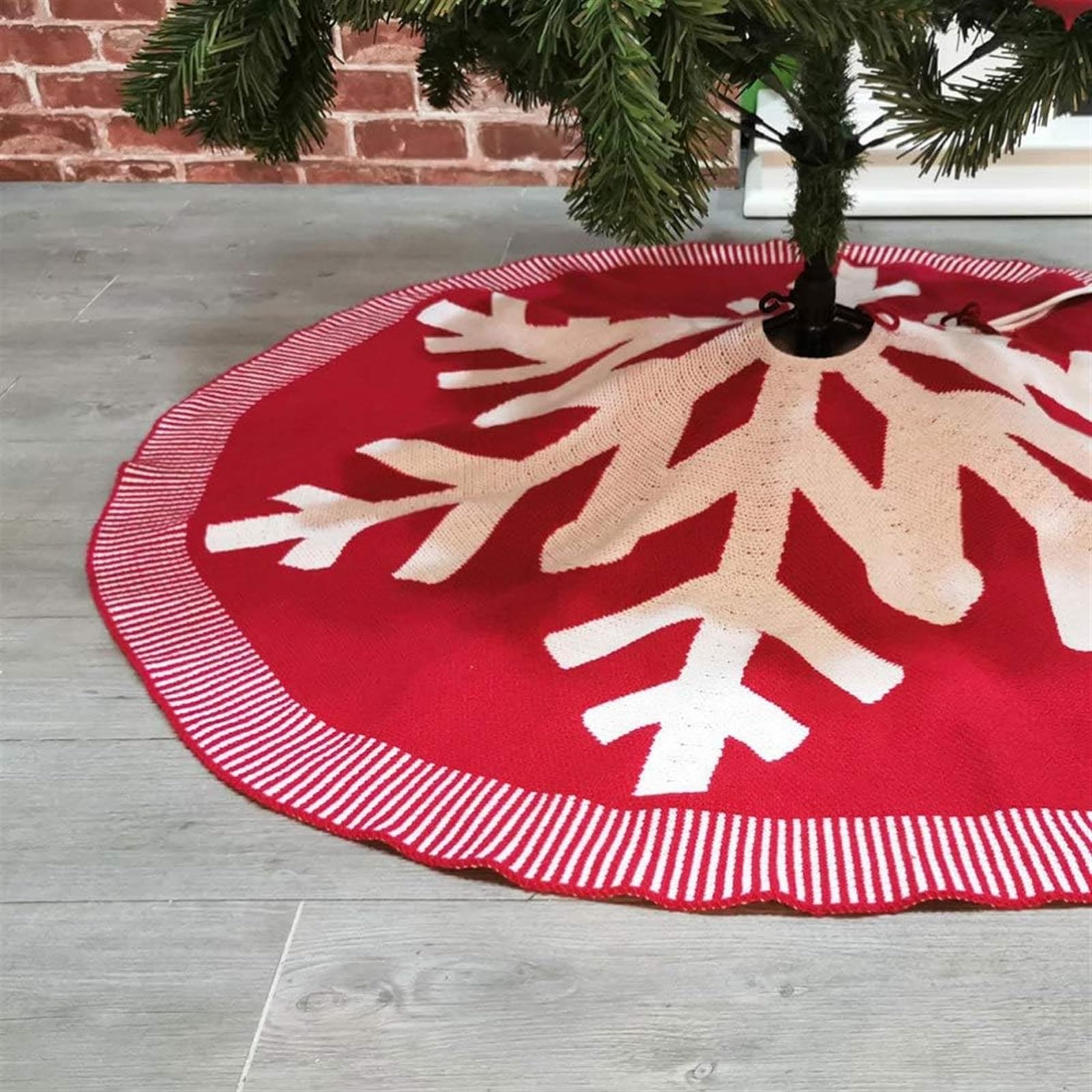 Weihnachtsbaumrock Vintage Weihnachtsbaum Rock Runde Baum Matte Stricken Für Party Home Weihnachtsdekorationen Weihnachtsbaum Teppich