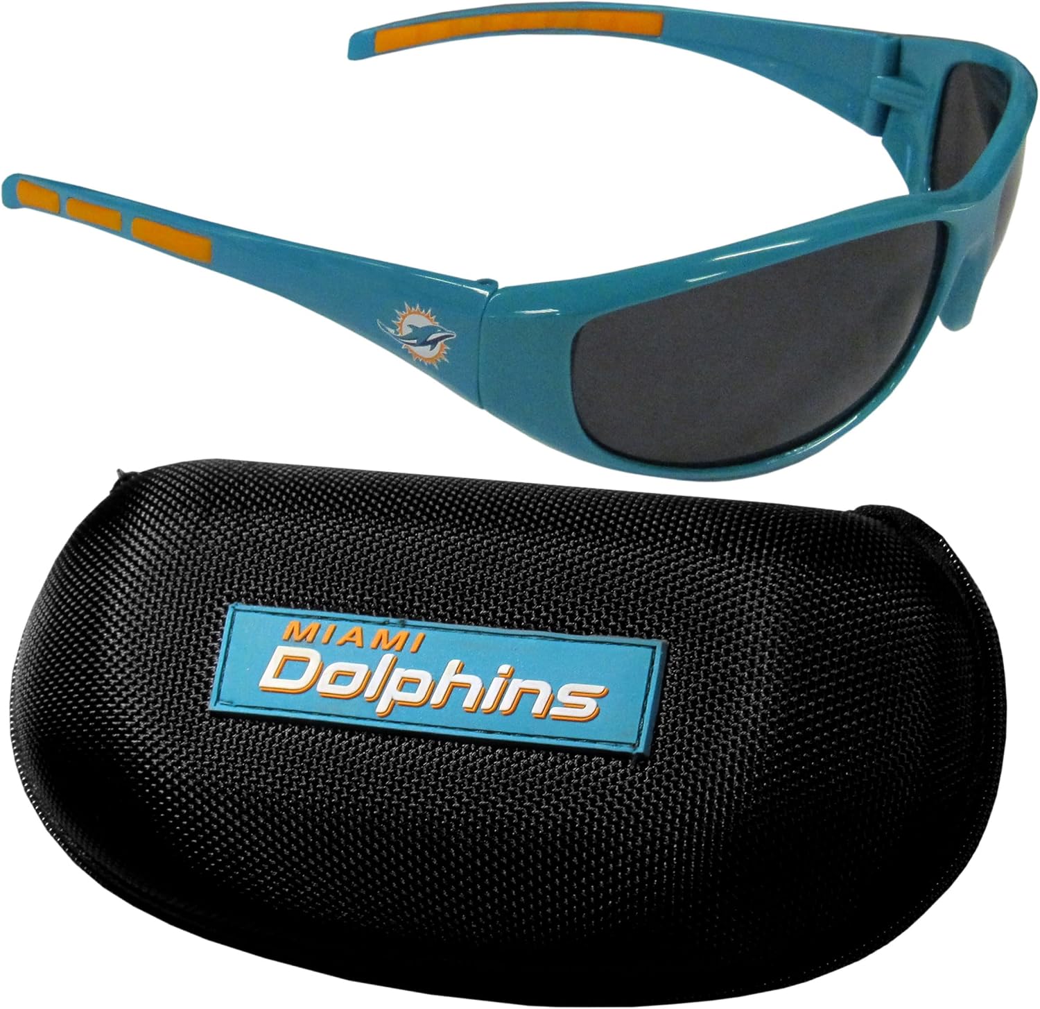 Siskiyou Sports NFL unisex-adult Wrap Sunglasses and Zippered Case