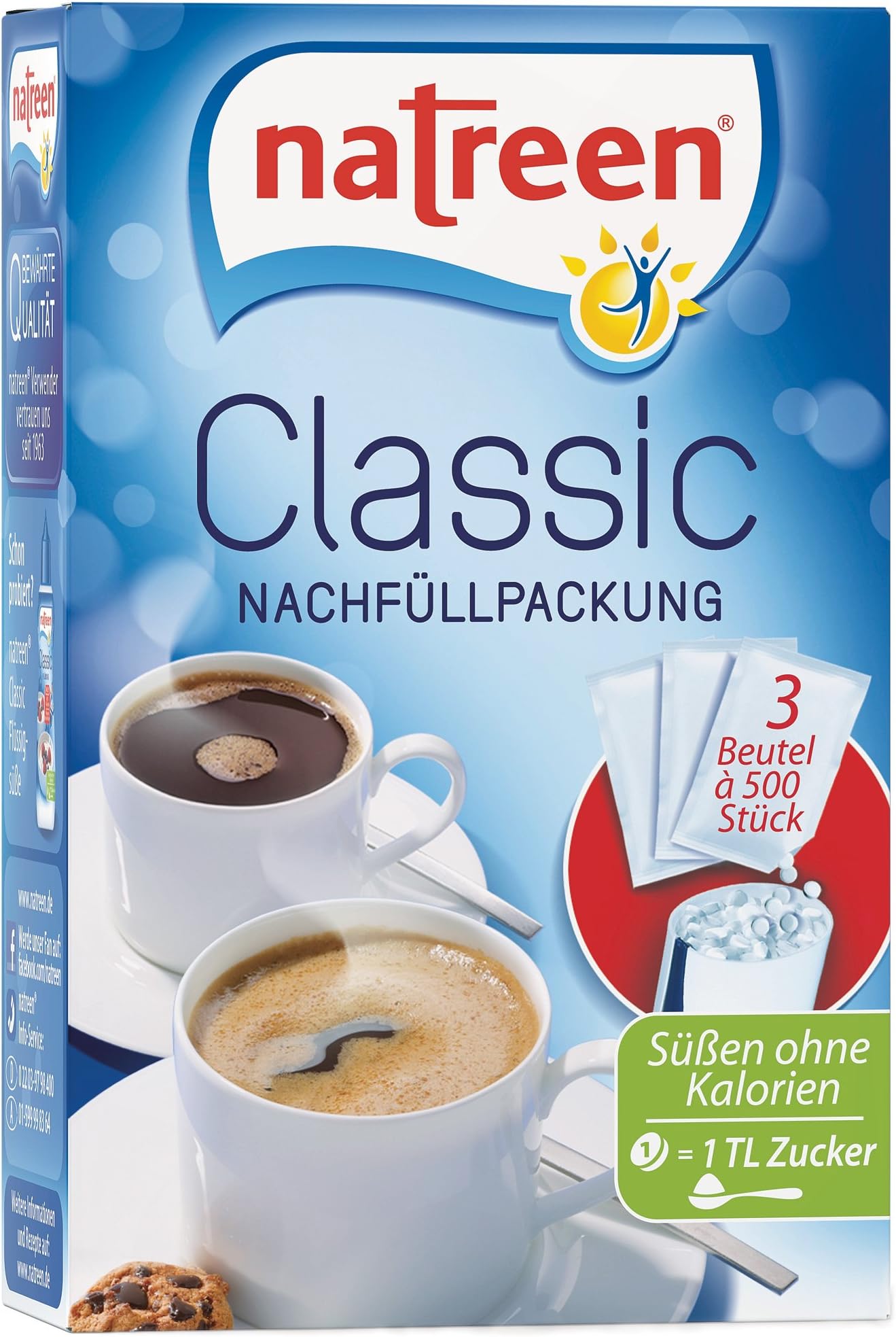 Natreen Classic Refill Pack (3 x 500 Pieces) 96g