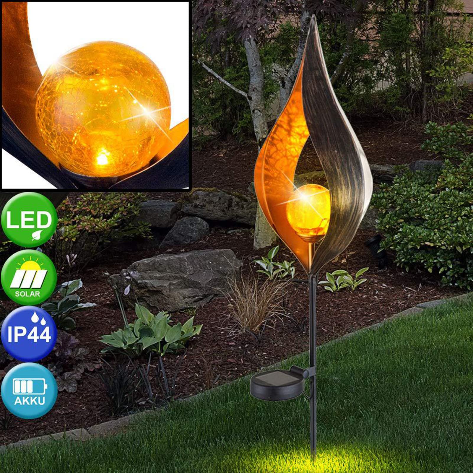 Flatware Torcia Solare da Giardino Lampada Solare a Fiamma con luci da Giardino Impermeabili IP65 Confezione da 2 luci solari per Uso Esterno