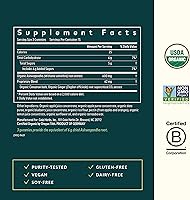 Vista 3 de Gaia Herbs Gomitas Ashwagandha orgánicas, apoyo al estrés, canela, jengibre, sin gluten, veganas, 45 unidades (paquete de 1)