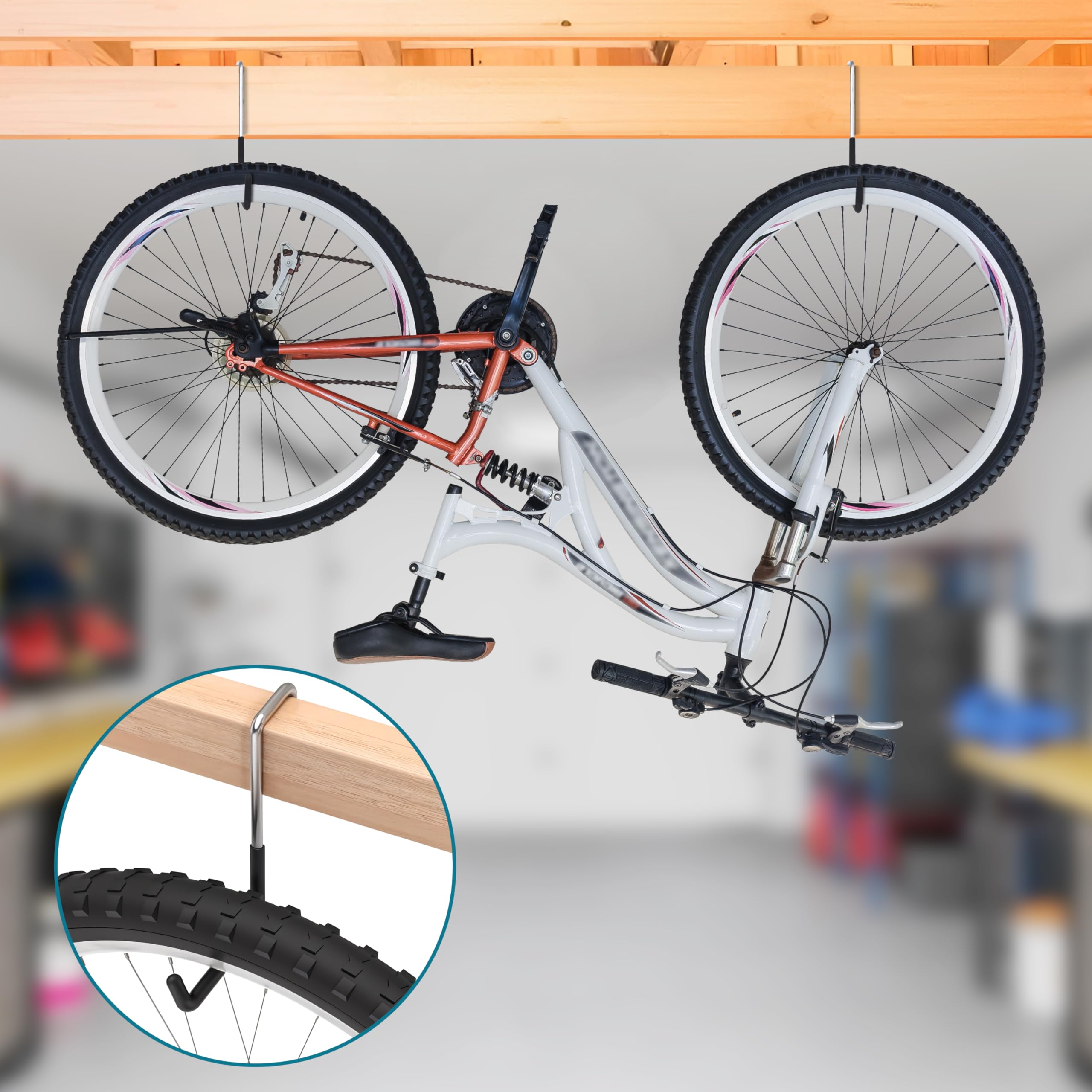 Lot De 4 Grands Crochets De Garage En Forme De S - Sans Perçage - En