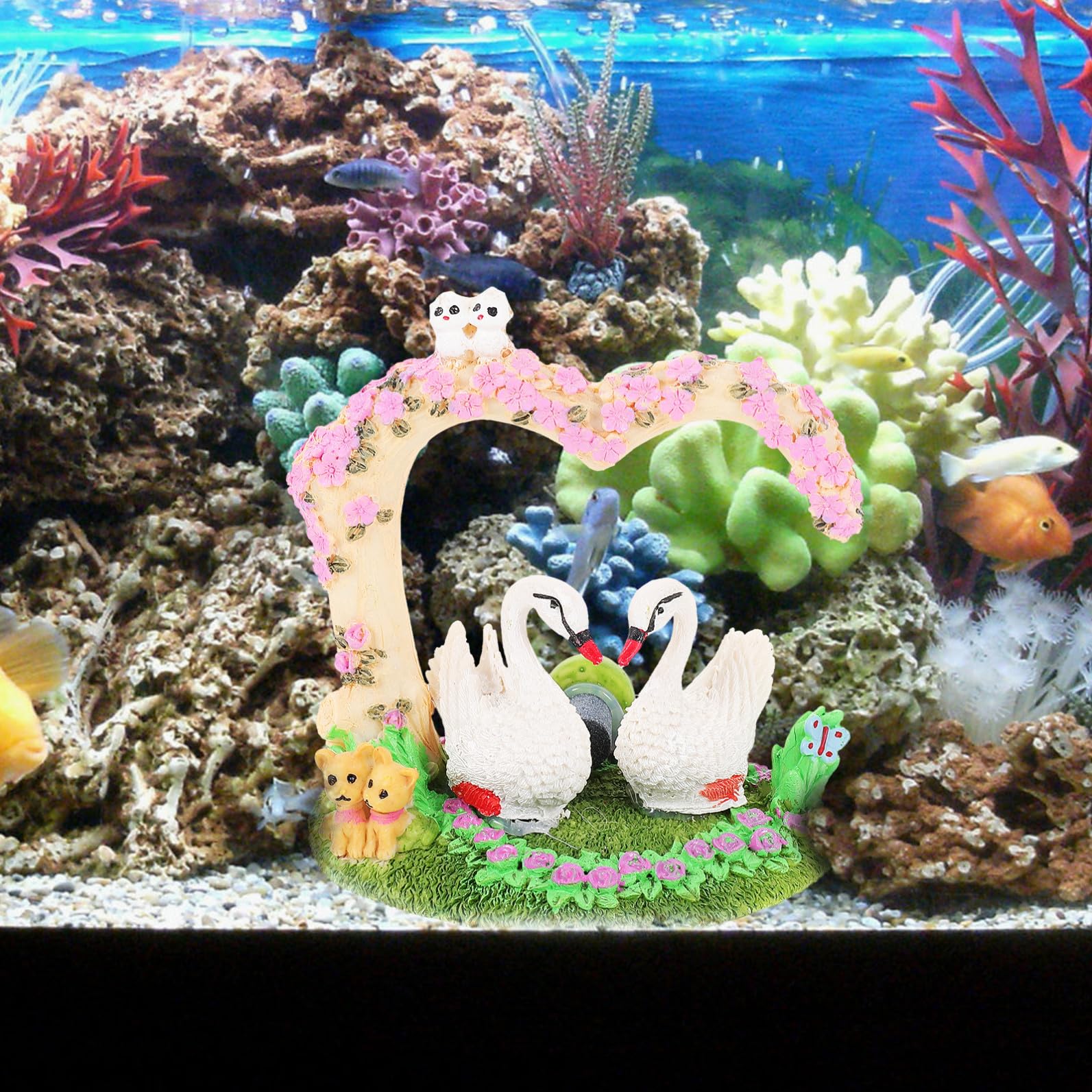 BESPORTBLE 2 Pezzi Decorazione per Resina Forma Delicato Vivido per Fish Tank e Casa Accessorio per Naturale