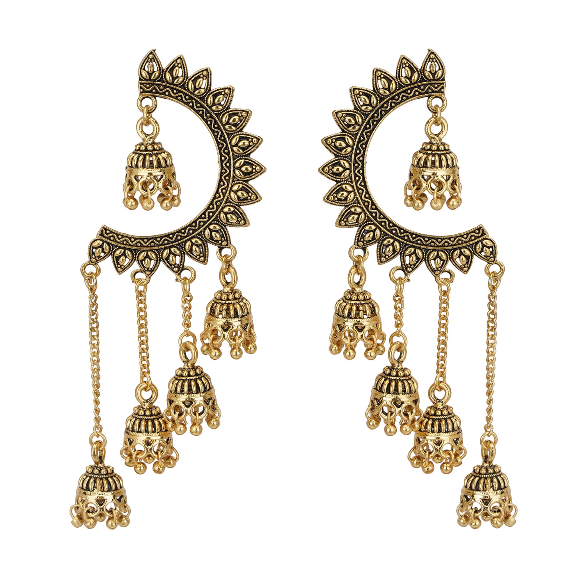Shreyadzines Designer Traditional Faux Pearl Big Jhumka Jhumki Earrings for Women and Girls