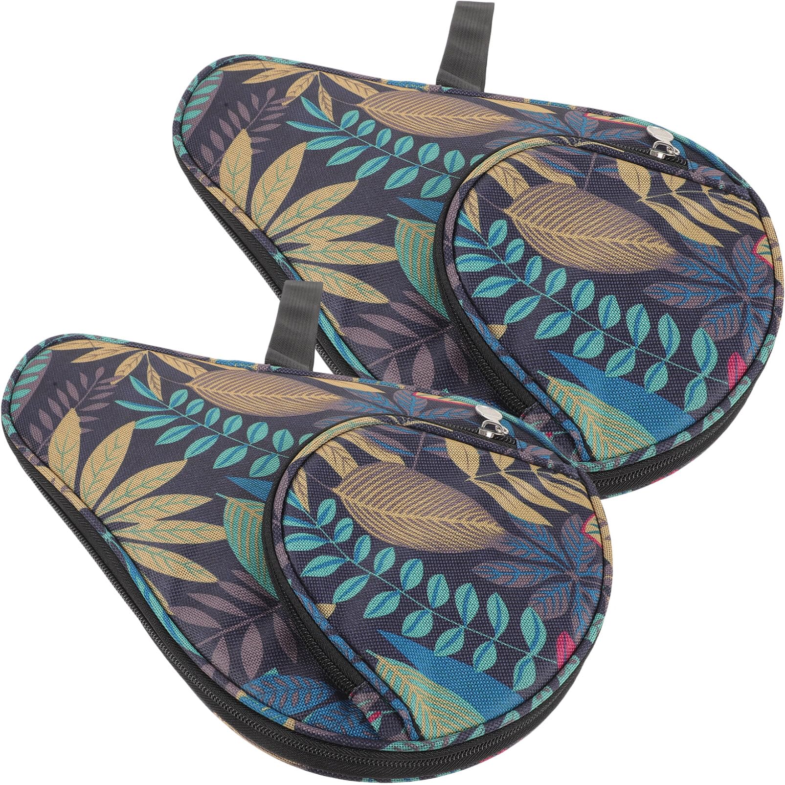 BESPORTBLETable Tennis Racket Case, Multicolor, 29x19cm, Soft Material, Zipper Closure, Table Tennis Racket Storage Bag with Ball Storage Pocket